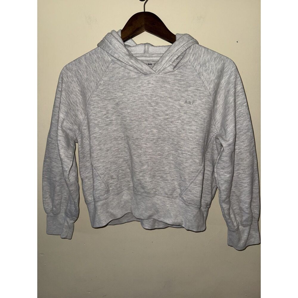 Abercrombie Kids Essentials Heather Gray Pullover Hoodie Sweatshirt Size 13/14